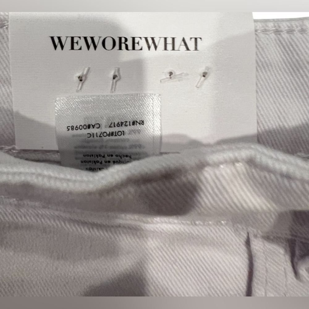 We Wore What White Denim Flare Short - Picture 8 of 8